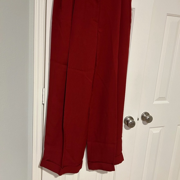 3.1 Phillip Lim Rust Wide Leg Cuffed Pants Size 10 - Picture 2 of 4